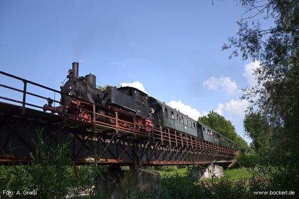 Sonderfahrt mit 70 083, Amperquerung, 07.07.2013; (Foto: Graßl)