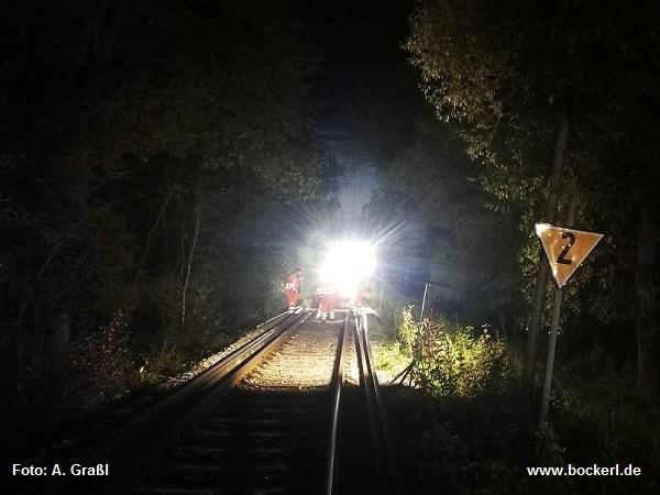 Schienerneuerung zwischen Amperbrücke und Amperkanalbrücke am 13.10.2020, Foto: Graßl