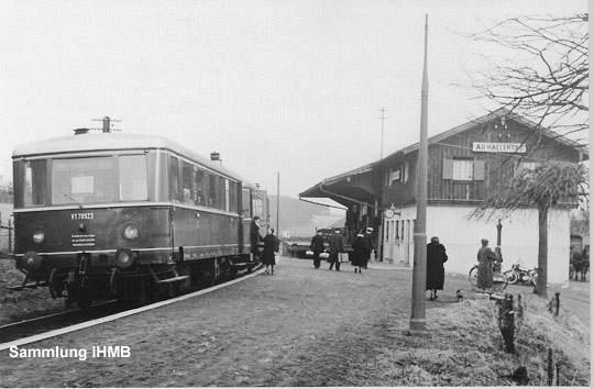 VT70 923 macht Station in Au um 1960