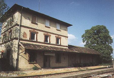 Bahnhof Enzelhausen, 1986; Foto: Rudolph