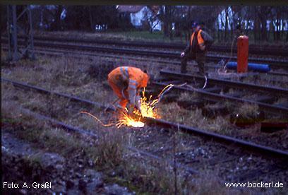 Abbruch der Ladegleise in Langenbach, 2000