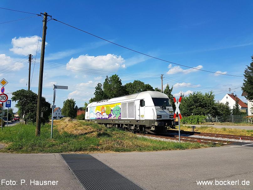 PCT-Lok im Bahnhof Wolnzach Markt, Foto: P.Hausner, mit freundlicher Genehmigung