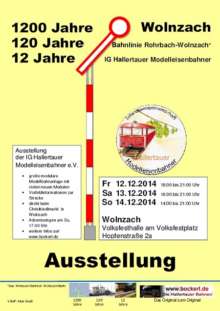 Plakat zur Ausstellung in Wolnzach 2014